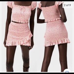 Zara smocked crop top